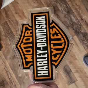 Harley davidson clock and neon light sign combo LOT